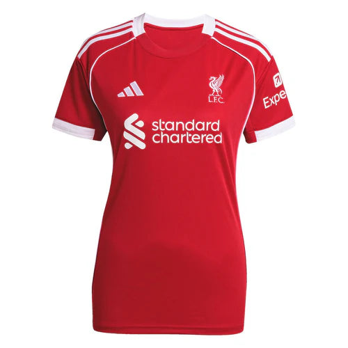 Camisola Liverpool FEMININA principal vermelha 2025/2026