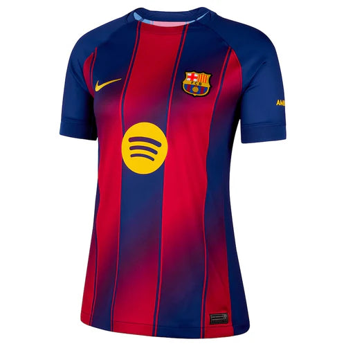 Camisola Barcelona FEMININA home azul e vermelho 2025/2026