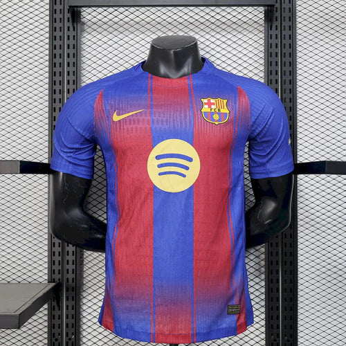 Camisola Barcelona home azul e vermelha - Player 2025/2026