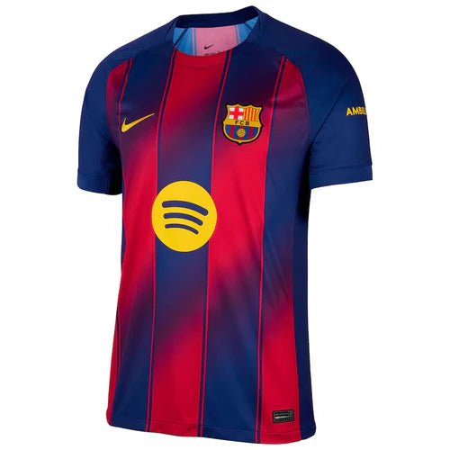 Camisola Barcelona home azul e vermelho 2025/2026