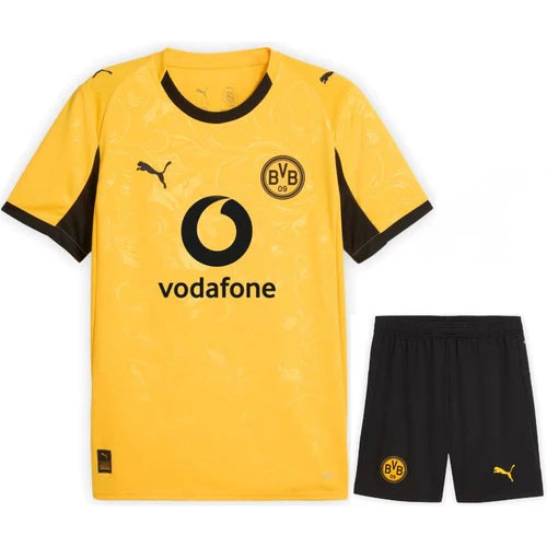 Conjunto Infantil Borussia Dortmund amarelo alternativa 2025/2026