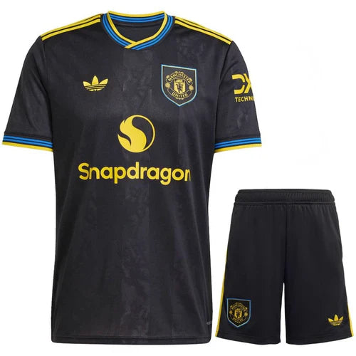 Conjunto Infantil Manchester United terceiro equipamento 2025/2026
