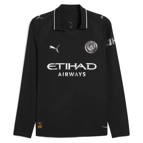 Camisola Manchester City alternativa preta 2025/2026 - MANGA LONGA