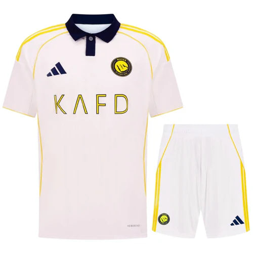 Conjunto infantil Al Nassr branco 2025/2026