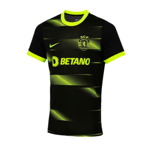 Camisola alternativa 202223 Preta e Verde retrô