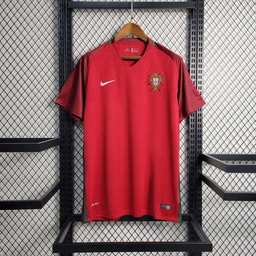 Camisola Portugal vermelha retrô 2016/2017