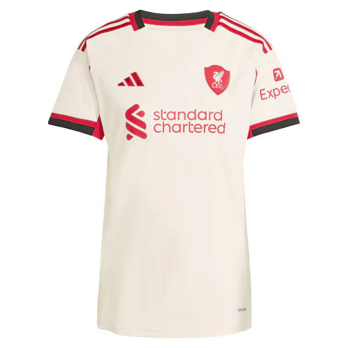 Camisola Liverpool FEMININA alternativa branca 202526