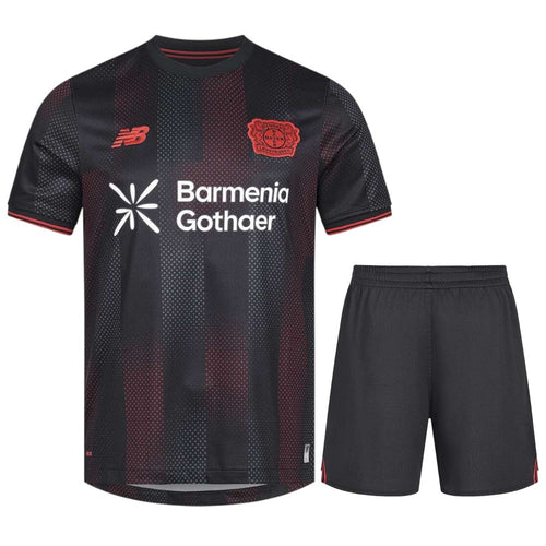 Conjunto Infantil Bayer Leverkusen principal preto 2025/2026