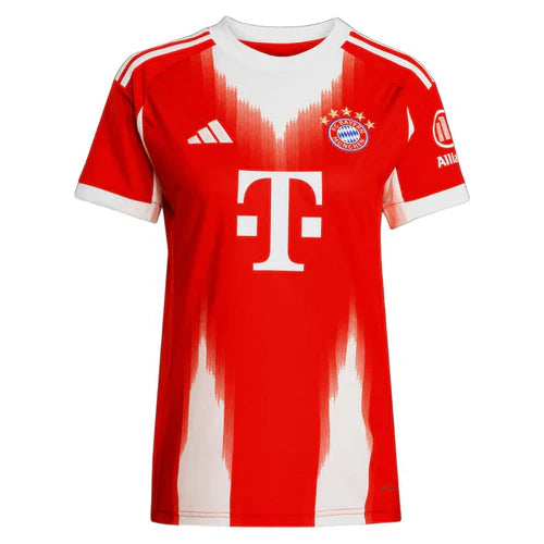 Camisola Bayern De Munique FEMININA principal vermelha 2025/2026