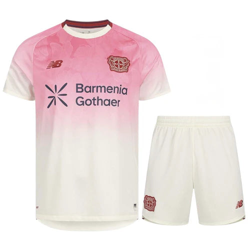 Conjunto Infantil Bayer Leverkusen alternativo rosa 2025/2026