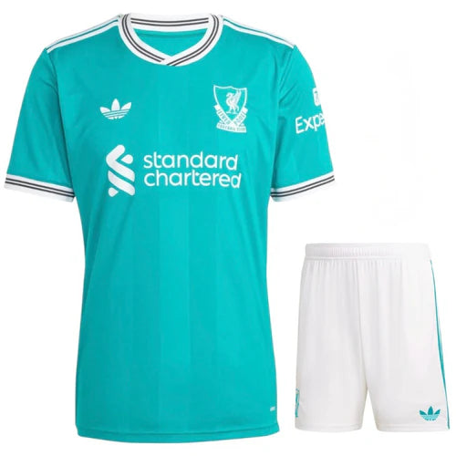 Conjunto Infantil Liverpool third verde 2025/2026