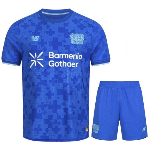 Conjunto Infantil Bayer Leverkusen terceiro azul 2025/2026
