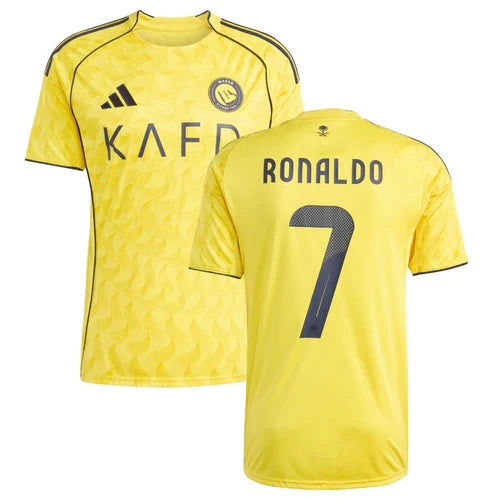Camisola Al Nassr RONALDO 7 amarela home 2025/2026