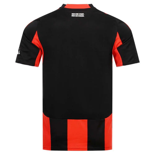Camisola Frankfurt principal preta e vermelha 2025/2026