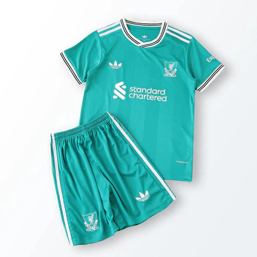 Conjunto Infantil Liverpool third verde 2025/2026