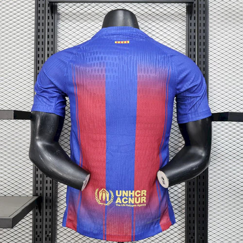 Camisola Barcelona home azul e vermelha - Player 2025/2026