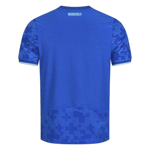 Camisola Bayer Leverkusen terceiro equipamento azul 2025/2026