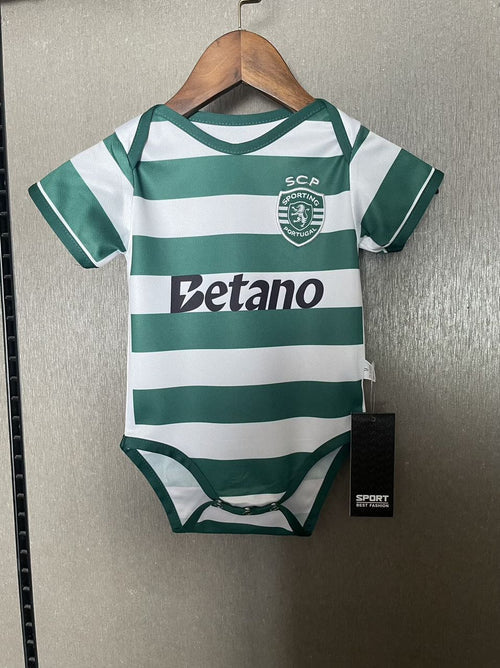 Body bebé S C P principal verde e branco - 2025/2026 LANÇAMENTO