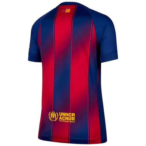 Camisola Barcelona FEMININA home azul e vermelho 2025/2026