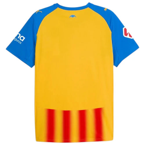 Camisola Valencia terceira amarelo e vermelha 2025/2026