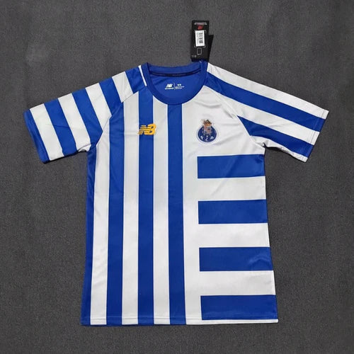 Camisola pré match azul e branco 2024/2025