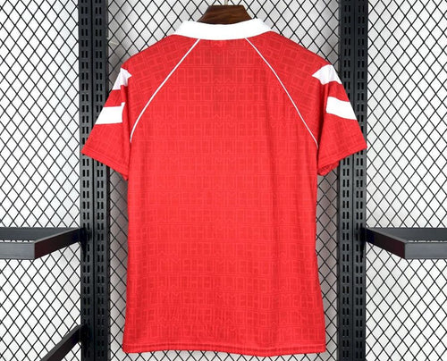 Camisola retrô vermelho principal 1990/1991
