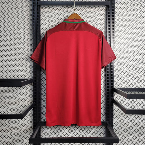 Camisola Portugal vermelha retrô 2016/2017