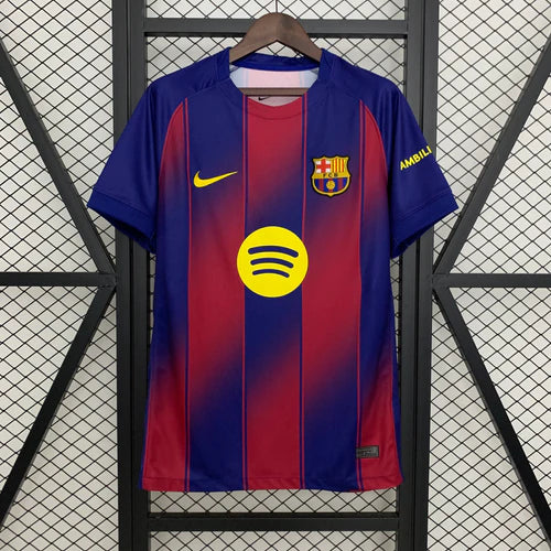Camisola Barcelona home azul e vermelho 2025/2026