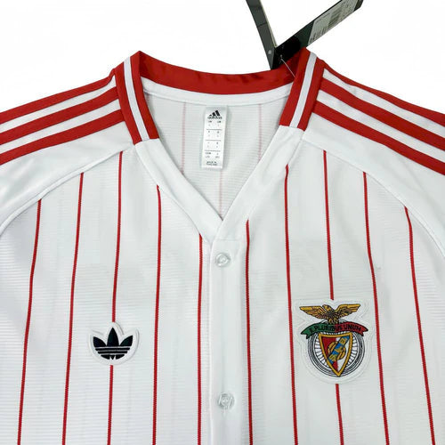 Camisola COM BOTÃO S L B x Originals branca 2025/2026 - style baseball LANÇAMENTO