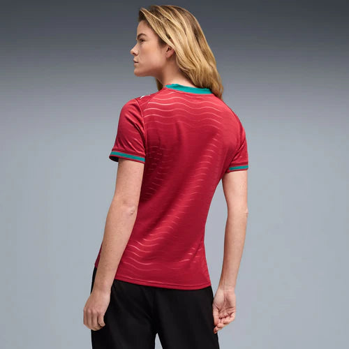 Camisola Feminina Seleção Portugal vermelha principal COPA DO MUNDO 2026