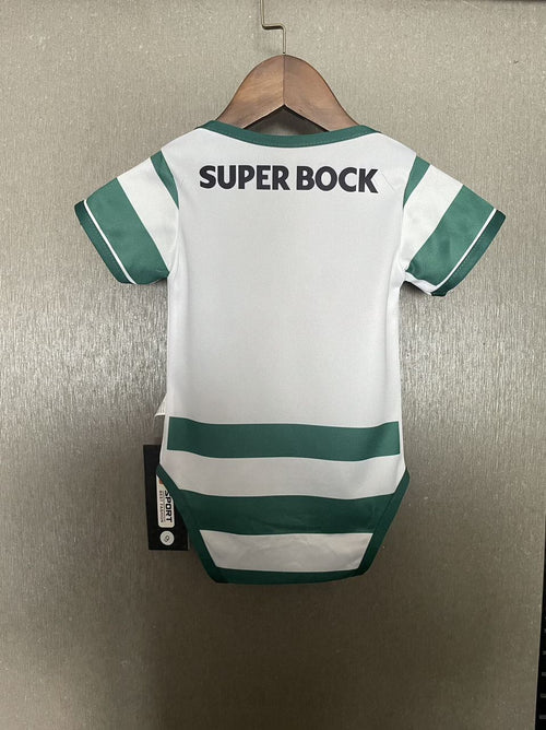 Body bebé S C P principal verde e branco - 2025/2026 LANÇAMENTO