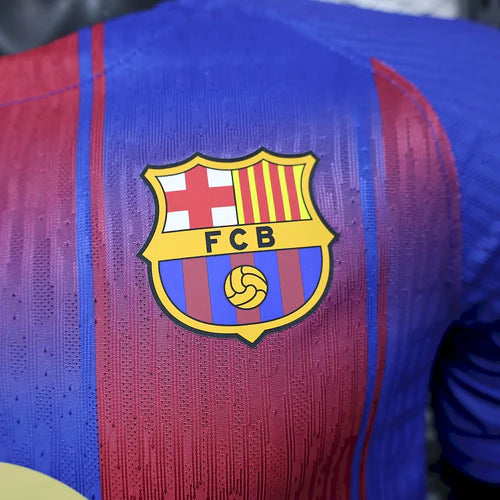 Camisola Barcelona home azul e vermelha - Player 2025/2026