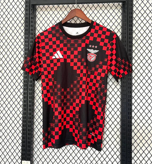 Camisola pré jogo vermelhopreto 2025/2026 - LANÇAMENTO