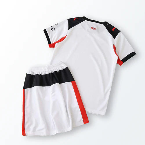Conjunto Infantil Milan alternativo branco 2025/2026