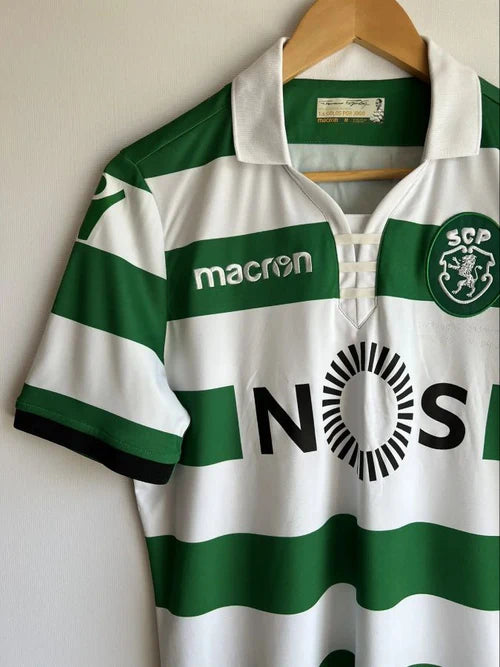 Camisola retrô principal 2018/2019 verde e branca