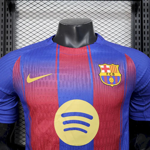 Camisola Barcelona home azul e vermelha - Player 2025/2026