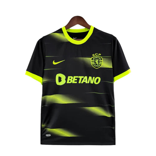 Camisola alternativa 202223 Preta e Verde retrô