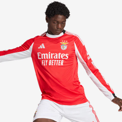 Camisola principal MANGA COMPRIDA vermelha 2025/26 - LANÇAMENTO