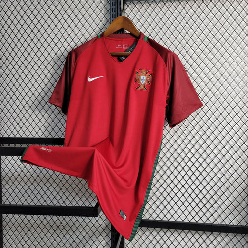 Camisola Portugal vermelha retrô 2016/2017